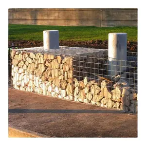 Gabion Rock Wall 3MM 200*100*100MM 50*50MM Customizable Landscape Welded Gabion Basket