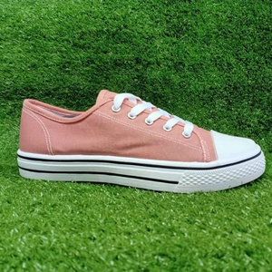 Sneakers OEM LOGO Brand Fashionable New Trendy Flat Plaine Women Sneakers Breathable Comfortable Lace Up Shoes Girl Canvas Casual Shoes