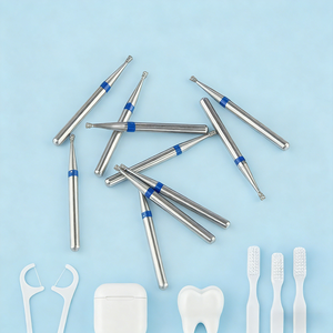 Juego <span class=keywords><strong>de</strong></span> 10 fresas <span class=keywords><strong>de</strong></span> <span class=keywords><strong>diamante</strong></span> FG <span class=keywords><strong>de</strong></span> alta velocidad para ortodoncia profesional, para <span class=keywords><strong>tratamiento</strong></span> <span class=keywords><strong>de</strong></span> pulido y rectificado con pieza <span class=keywords><strong>de</strong></span> mano - Product Image 1