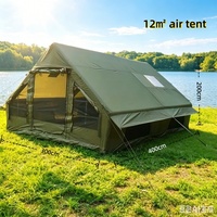 Grande tente familiale gonflable d'extérieur pour le camping, en toile Oxford imperméable, maille PVC, quatre saisons, triple couche, ouverture rapide, tente d'extérieur