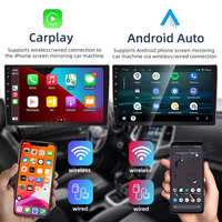 Autoradio Android universel 9 pouces double DIN avec écran tactile stéréo à écran partagé, CarPlay et lecteur multimédia