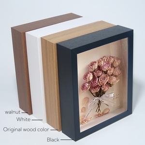 Đen Trắng óc chó Gỗ MDF 24x16 bóng hộp sâu 3D bóng hộp khung bán buôn - Product Image 2