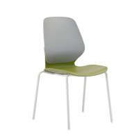 Chaise de visiteur de bureau empilable sans rembourrage, coque en PP vierge, structure en acier robuste 19mm*1.8mm, CPY-502