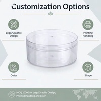 Boîte alimentaire empilable en PS de qualité alimentaire à haute transparence avec couvercle pour biscuits, gâteaux, pâtisseries, thé, café en grains, noix, salades séchées 380 ml