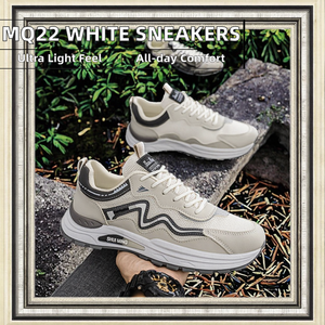 Nuevas Zapatillas Deportivas Blancas con Cordones para Hombre, Primavera/Otoño, Ligeras, Transpirables, Cómodas, Casuales, para Caminar, Juveniles - Product Image 2