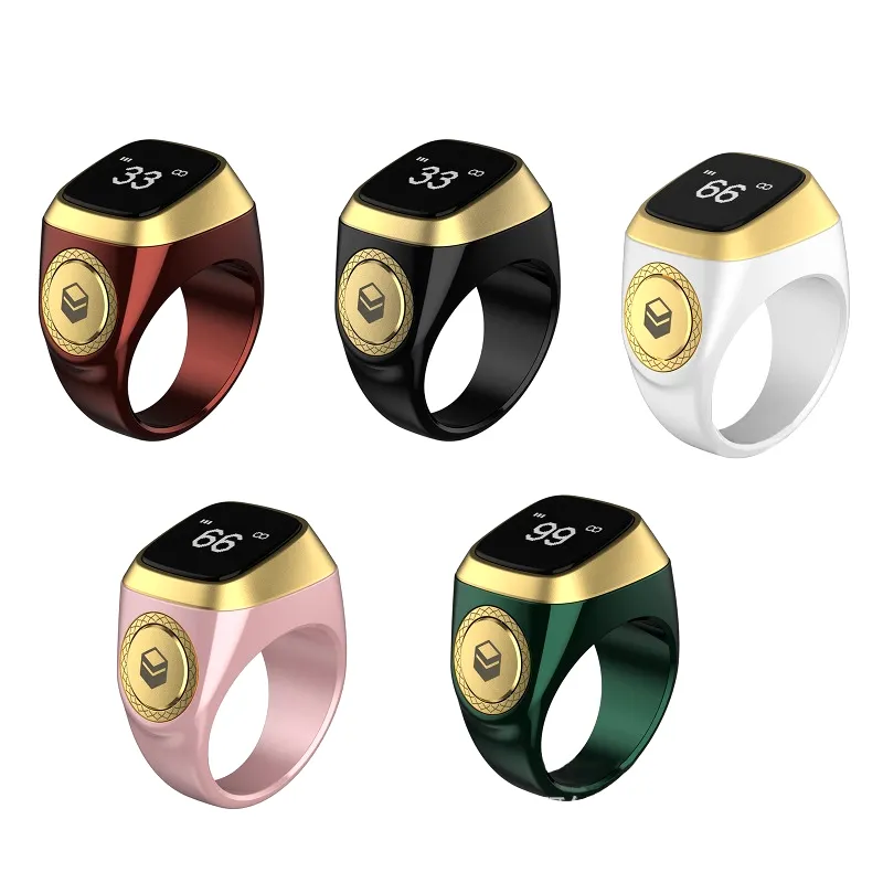 แหวนอัจฉริยะมุสลิมตัวแรกของโลกใหม่พร้อมฟังก์ชัน tasbih beads BT Smart zikr สนับสนุน5.1แอนดรอยด์หรือ10.0 IOs