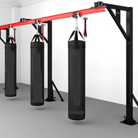 Support de sac de boxe mobile en acier robuste sur mesure avec support mural et poulie, équipement d'entraînement MMA, logo personnalisé
