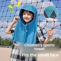 Serviette de sport pour enfants en soie glacée, style marathon, avec boucle – Rafraîchissante, légère, respirante et absorbante