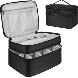 Sac de rangement pour médicaments, sac de voyage vide pour pilules, vitamines, fournitures médicales, organisateur de pilules à double compartiment - Product Image 1