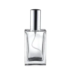 Garrafa vazia de perfume personalizada, frasco vazio transparente de vidro fosco para perfume 30ml 50ml 100ml