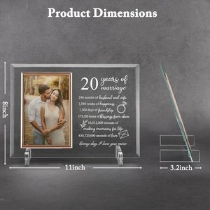 <span class=keywords><strong>Mr</strong></span> Mrs vát rõ ràng kính khắc khung ảnh cho cặp vợ chồng Bộ nhớ - Product Image 3