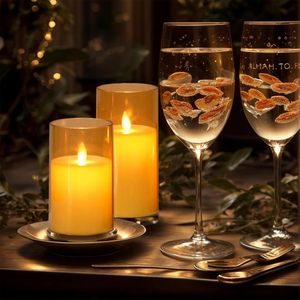 ABS Pillar Candle LED with 3D Flame Flickering <b>Battery</b> <b>Operated</b> for Home Decoration Weddings Holidays - Product Image 5