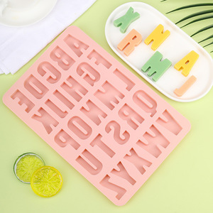 26-Mảnh Tái Sử Dụng Mini Silicone <span class=keywords><strong>Ice</strong></span> Cube Khay Tùy Chỉnh Popsicle Khuôn Công Cụ Vốn Tiếng Anh Chữ Bền Vững Thân Thiện Với Môi - Product Image 1