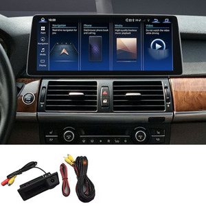 Écran multimédia de voiture 12,8 pouces Snapdragon Android 15 8 cœurs GPS WiFi 4G avec CarPlay et Android Auto intégrés pour BMW X5 E70/X6 <span class=keywords><strong>E71</strong></span> - Product Image 1