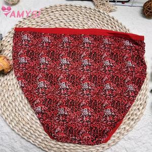 Amysi 529 #   2026 Neue Mode Leopardenmuster Hochgeschnittener Milchseide-Tanga Unterwäsche Großhandel Günstiger Preis Sexy Blumenmuster Einheitsgröße - Product Image 4