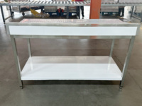 Table de travail professionnelle en acier inoxydable pour la restauration, table de préparation de cuisine, mesa de acero inoxidable