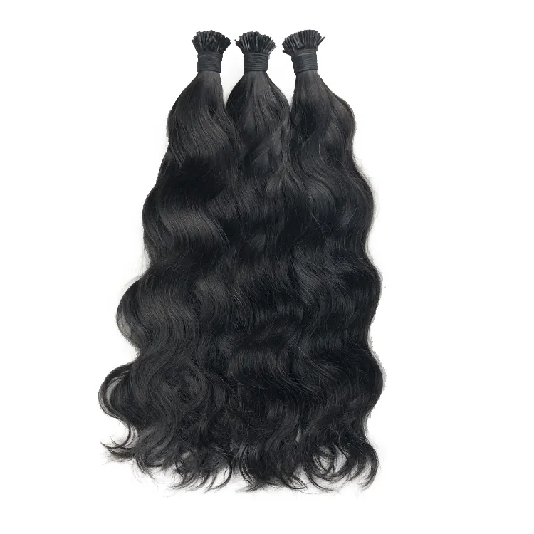 Natural Wave Microlink I Tip Human Hair Extension 11A Grade Indian Raw Virgin Hair K Tip