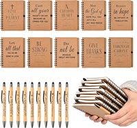 Cahiers spirales chrétiens avec stylo, journal de prière, petit bloc-notes, cadeaux inspirants pour les membres de l'église