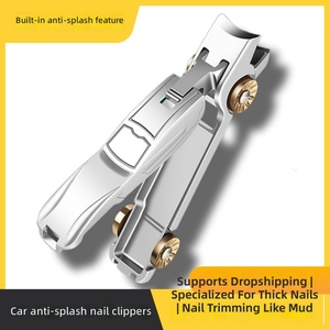 Stainless Steel Anti Splash <b>Nail</b> <b>Clipper</b> Curved Blade Wide Jaw Rounded Tip Cuticle Cutter <b>for</b> Finger and <b>Toe</b> - Product Image 1