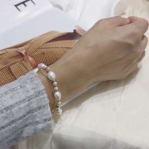 Pulsera de Perlas Barrocas de Agua Dulce de Diseño Original Zhizhen, Estilo Ins, Diseño de Nicho, Doble Capa, Pulseras de Eslabones de Cadena Sin Moda - Product Image 3