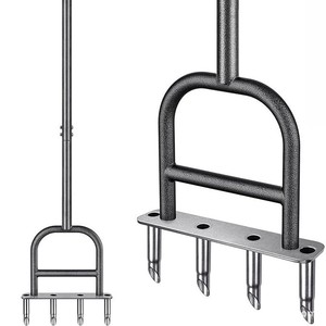 Aérateur de pelouse industriel en acier à pointes avec pointes de rechange, aérateur manuel pour pelouse et jardin, qualité industrielle - Product Image 4