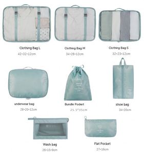Customization <b>Foldable</b> Multipurpose Large Capacity 8 Pieces Luggage Ravel Shoe Organizer Set Storage <b>Bag</b> - Product Image 4