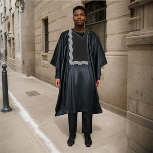 Nouveau style de vêtements africains pour hommes, vêtements Agbada Riche, costume 3 pièces brodé Agbada pour hommes - Product Image 3