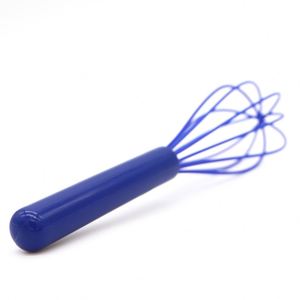 Fouet à œufs en silicone mini personnalisé avec logo, manche en plastique résistant à la chaleur, batteur à œufs manuel, mélangeur à main pour la pâtisserie en cuisine, promotion - Product Image 3