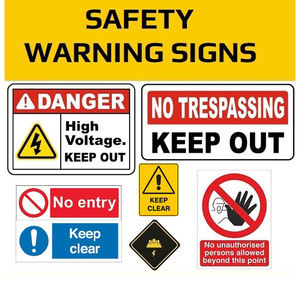 निर्माण का उपयोग खतरा उच्च वोल्टेज संकेत विद्युत शॉक खतरा अधिकृत हार्ड टिकाऊ प्लास्टिक सुरक्षा संकेत बोर्ड - Product Image 6