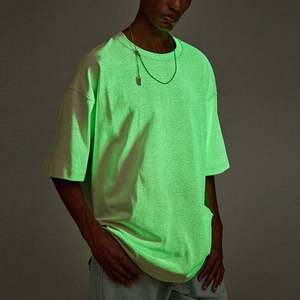 Vêtements 100 coton t-shirt blanc personnalisé hommes t-shirt lueur dans le noir 100 pour cent coton t-shirt uni - Product Image 2