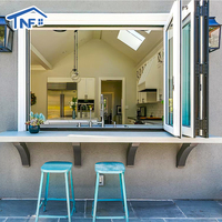 Ventanas Plegables Horizontales NF para Exteriores con Marco de Aleación de Aluminio con Rotura de Puente Térmico, Vidrio Templado y Diseño Insonorizado