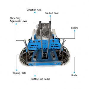 Allanadora de Concreto de Doble Disco, Motor de 25-27 HP, Diámetro de Trabajo de 1000 mm, para Acabado Rápido de Superficies de Piso de Gran Área - Product Image 3
