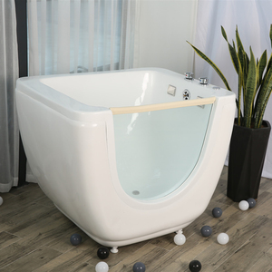 Baignoire de spa moderne chinoise durable avec fonction de massage par air, baignoire autoportante <span class=keywords><strong>pour</strong></span> salle de <span class=keywords><strong>bain</strong></span>, <span class=keywords><strong>porte</strong></span>-<span class=keywords><strong>savon</strong></span>/récipient, accessoire de vidange de piscine - Product Image 1