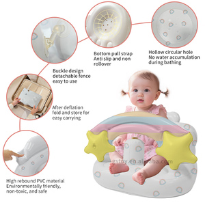 Pare-chocs arc-en-ciel détachable pour bébé en PVC canapé d'apprentissage assis pour les tout-petits chaise de bain gonflable pour bébé de 3 à 36 mois - Product Image 3