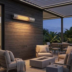 Chauffage mural radiant électrique instantané en aluminium anodisé pour balcon commercial et terrasse, à infrarouge - Product Image 1