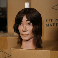 Vente en gros de tête de mannequin pour homme, perruque de cheveux humains, tête factice, tête de coiffure pour Baber Practice