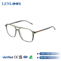 Fabricant OEM de montures de lunettes optiques en acétate de PC flexibles pour hommes et femmes, montures de qualité durables, vente en gros