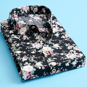 เสื้อฮาวายสำหรับผู้ชายเสื้อพิมพ์ลายเสื้อลำลองแขนสั้นมีกระดุมเสื้อ CS12ลายดอกไม้ - Product Image 2