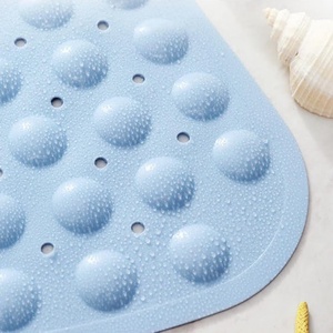 54*54cm /65*65cm Washable Corner Shower Carpet Floor Mat Toilet TPE Shower Mat Fan-shaped Suction Cup Anti-slip <b>Pad</b> <b>Cushion</b> - Product Image 4