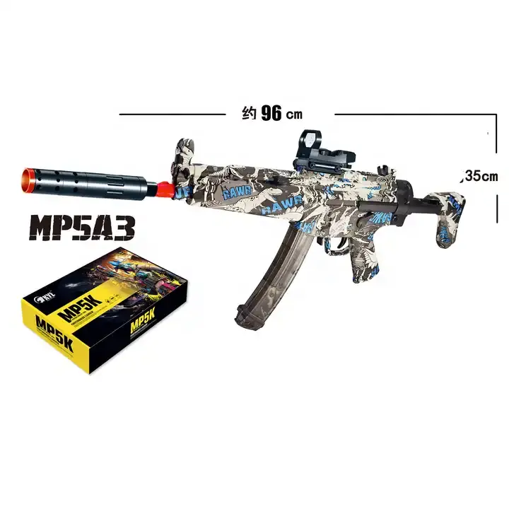 Toyhome nouveau Design couleur bricolage jouets pistolets prix inférieur Mp5 Hydrogel jouet pistolet avec pièces métalliques Mp5 jouet pistolet avec magazine