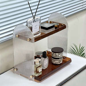 Light Luxury Style Multi-Tier Acrylic Storage <b>Box</b> — Cosmetics Organizer, Desktop & Bathroom <b>Shelf</b> - Product Image 4