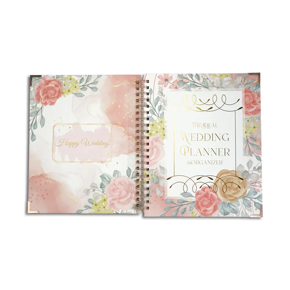 Il Wedding Planner 2024 spirali di lusso che timbra la memoria che conservano il libro degli ospiti di nozze copertina rigida del taccuino