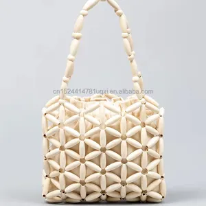 2024 винтажная корзина новый дизайн ручной работы сумка-клатч с полым бисером