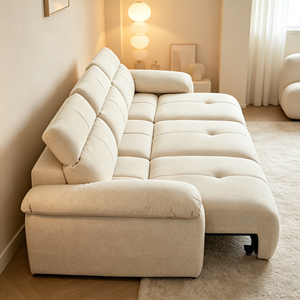 Canapé sectionnel minimaliste en tissu nordique, rembourré, réglable, extensible, <span class=keywords><strong>convertible</strong></span> électrique, moderne, avec fonction <span class=keywords><strong>lit</strong></span> - Product Image 2