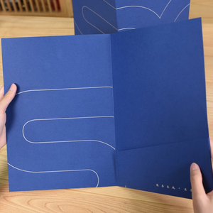 A4-formaat presentatiemap van gerecycled papier met twee vakken, digitaal bedrukt, voor zakelijke documenten - Product Image 2