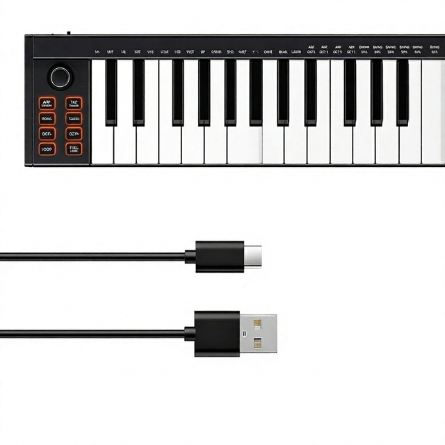 MIDI Keyboard Controller Portable USB Arpeggiator Velocity Sensitive Keys Beat Maker Beginners Compatible GarageBand FL Studio
