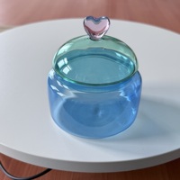 Bocal en verre de conception classique de 1 litre, bouteille de stockage hermétique soufflée à la main pour la cuisine, les fêtes et les repas