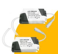 Conducteur LED 300mA 8-24W/18W, adaptateur d'alimentation, transformateur de lumière 85-265V pour bande lumineuse LED, éclairage de plafond, éclairage encastré