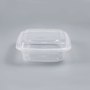 ชามสลัดพลาสติกพร้อมฝาปิด,กล่องซูชิแบบใช้แล้วทิ้งทำจากพลาสติกทรงสี่เหลี่ยมสำหรับใส่สลัดผลไม้เข้าไมโครเวฟได้ - Product Image 2