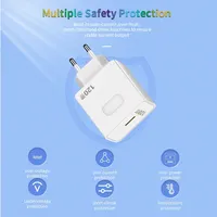 Pengisi Daya USB GaN 120W QC3.0 Pengisian Cepat Port Tipe-C Perlindungan OTP untuk Laptop Tablet Smartphone Earphone